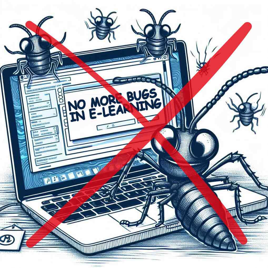 No more bugs in your digital training - elearningcheck.com No more bugs in your e-learning
